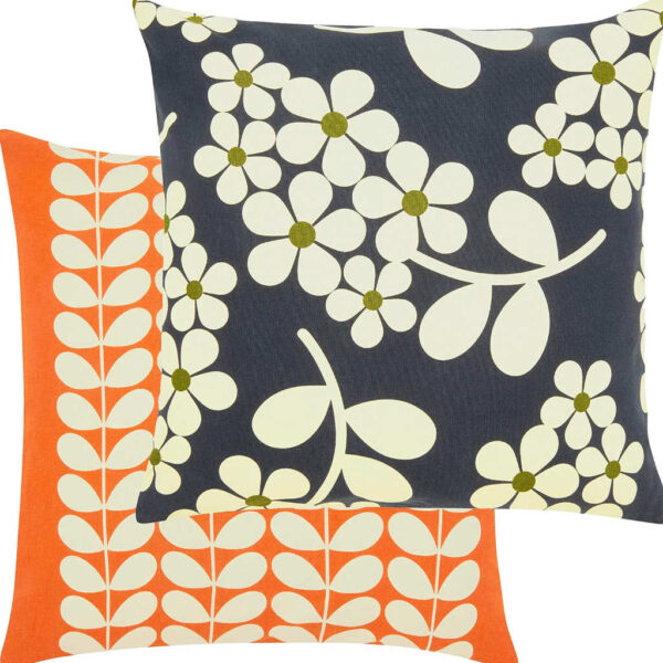 Orla Kiely Wisteria Navy Cushion Close Up Image