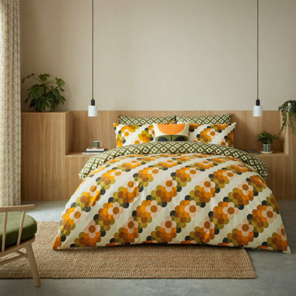 Orla Kiely retro Flower Stripe Multicoloured Bedding