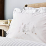 Sophie Allport Snowy Cottage White Duvet Cover Set Close Up Image
