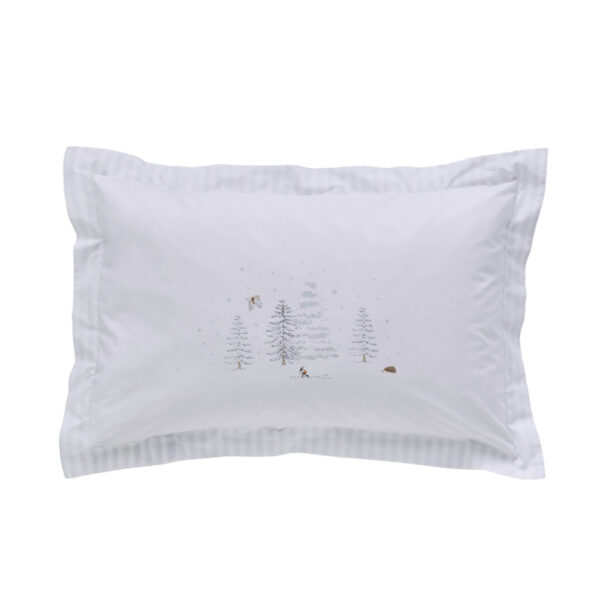 Sophie Allport Snowy Cottage White Pillowcase