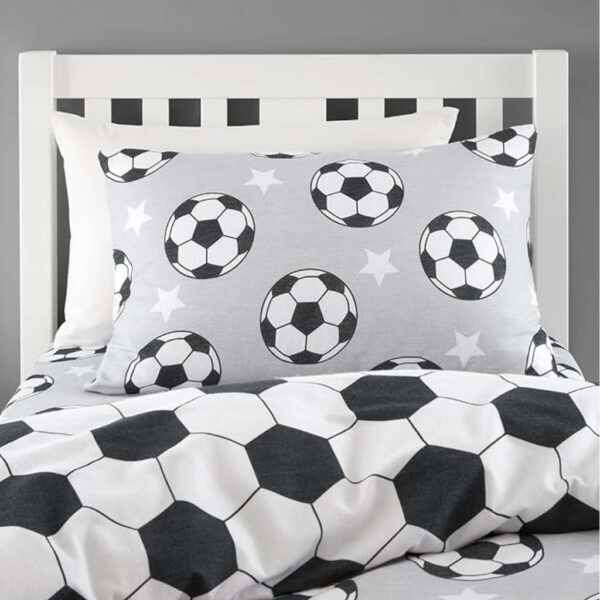 Lansfield Brushed Football Stars Pillowcase Image