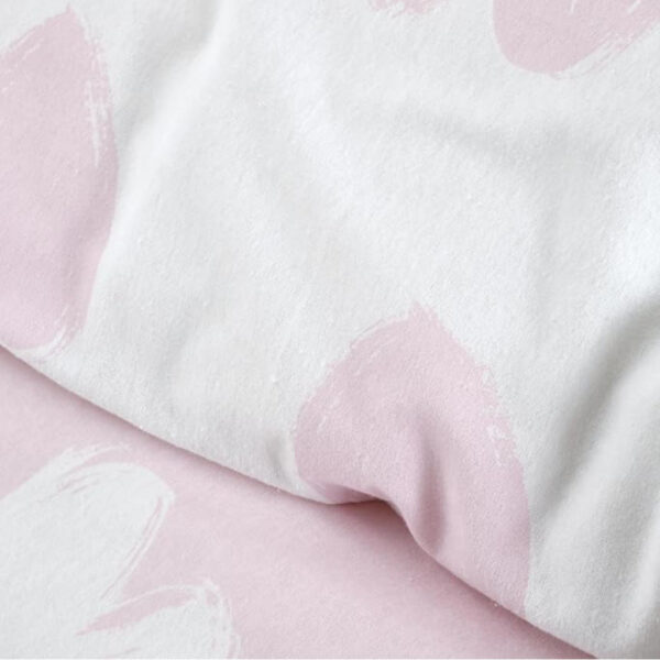 Lansfield Brushed Hearts Pink Detail Image