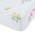 Lansfield Bunny Tails Ditsy Flowers White Fitted Sheet Fitted Image