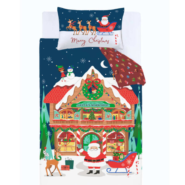 Lansfield Christmas Santa's Workshop Navy Cut Out Image