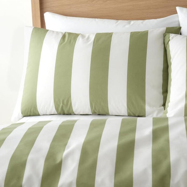 Lansfield Cove Stripe Green Pillowcase Image