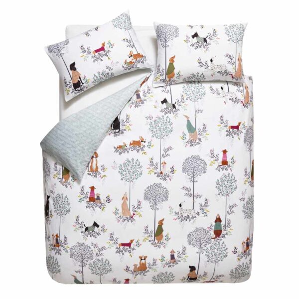 Sara Miller Dapper Dogs Multi Duvet Cover Set Overhead Image