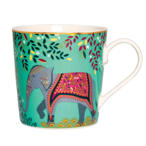 Sara Miller India Collection Elephant Oasis Mug