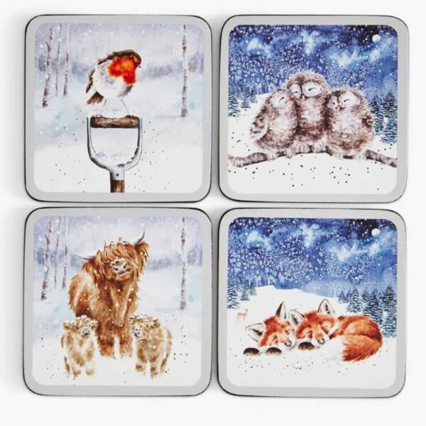 Wrendale Winter Sky Coasters Set of 4