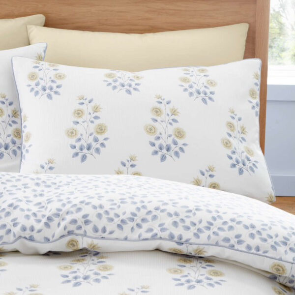 Bianca Eloise Floral Blue Pillowcase Image