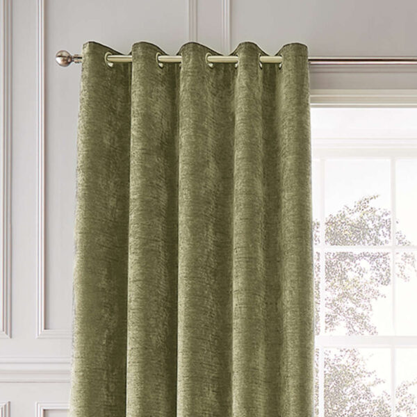 Hyperion Selene Olive Green Curtains Header Image