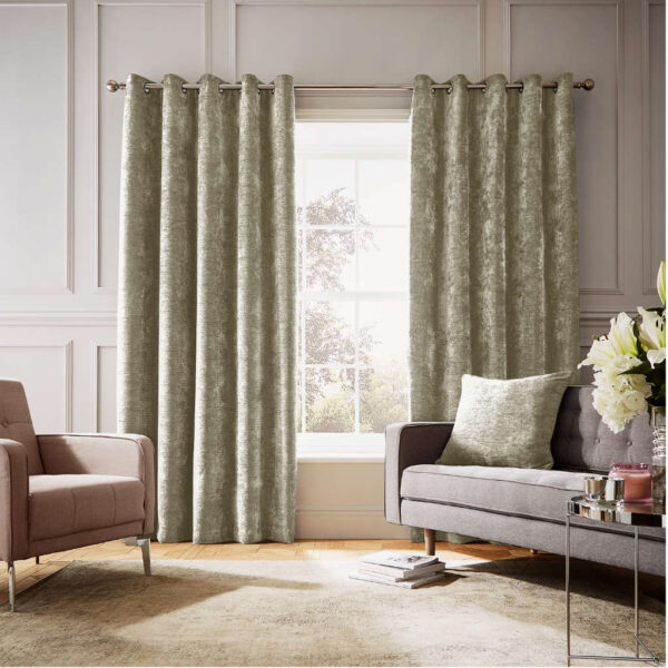 Hyperion Selene Olive Green Curtains Main Image