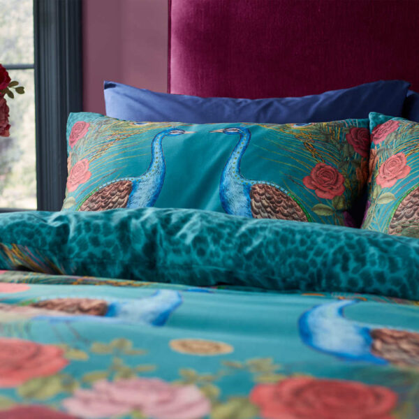 Matthew Williamson Xanadu Peacock Teal Pillowcase Image