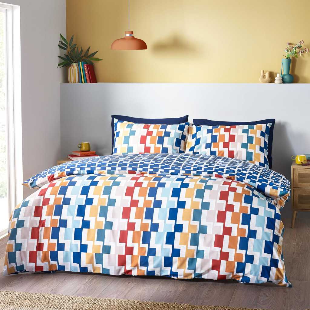 Catherine Lansfield Bryson Geo Duvet Cover Set