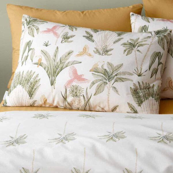 Catherine Lansfield Paradiso Palm Natural Pillowcase