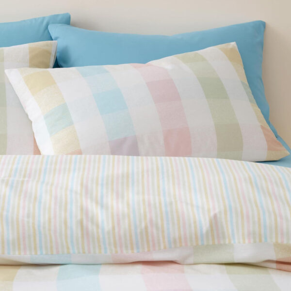 Catherine Lansfield Spring Check Pastel Pillowcases