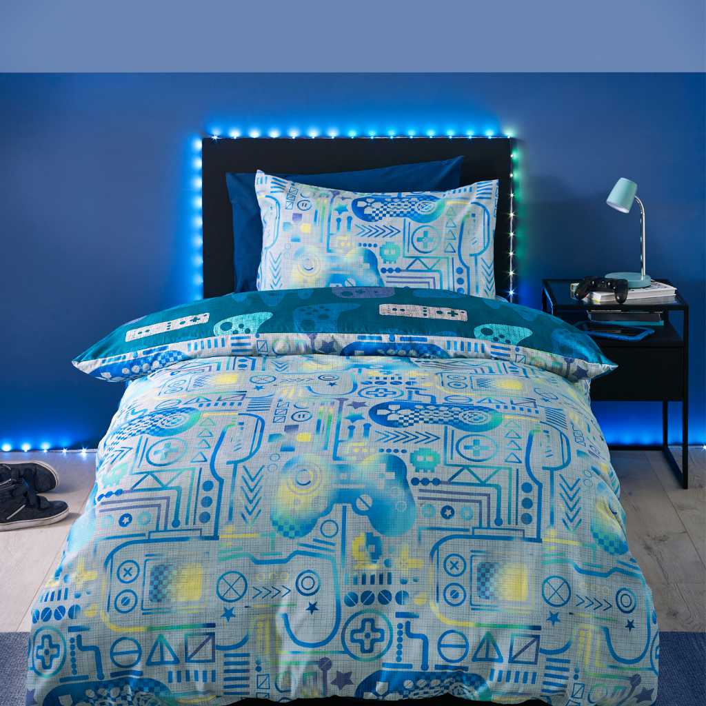 Lansfield Gamer Teenagers Bedding Grey Main Image