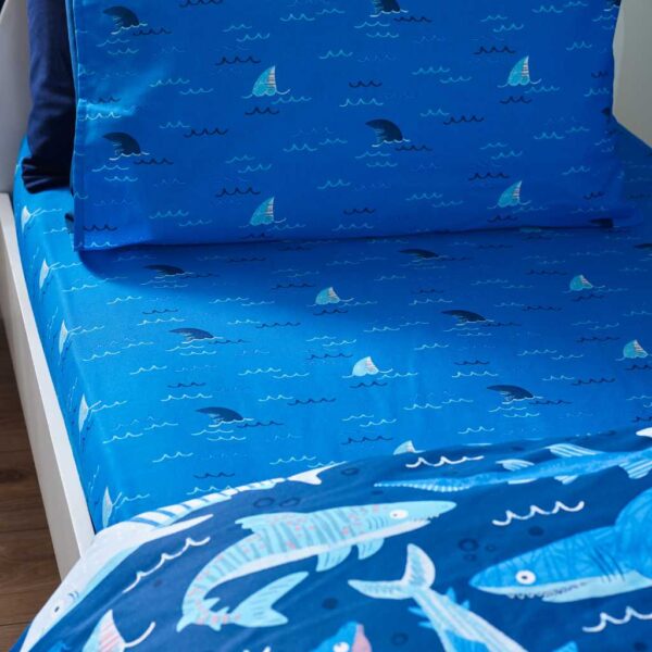 Lansfield Jawsome Shark Fitted Sheet Image