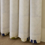 Orla Kiely Abacus Flower Navy Curtains Lining