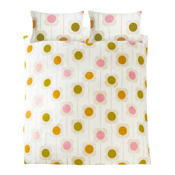 Orla Kiely Abacus Flower Sunrise Duvet Cover Set Overhead Image