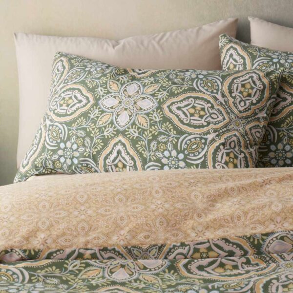 Pineapple Elephant Alba Green Pillowcase Image