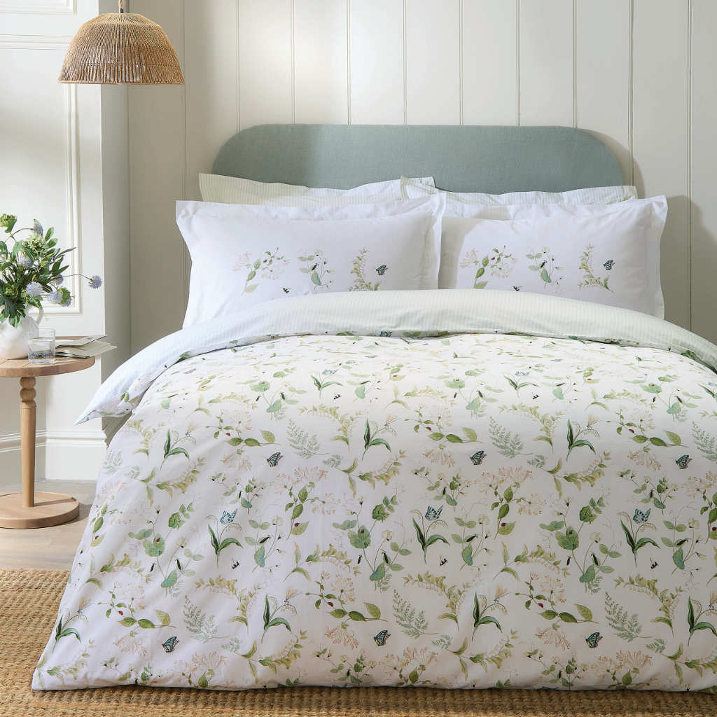 Sophie Allport Wild Floral Green Duvet Cover Set