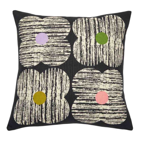 Orla-Kiely-Textured-Flower-Slate-Cushion