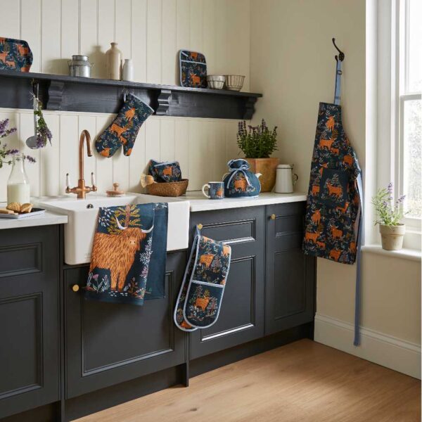 Ulster Weavers KItchen Textiles Connie The Cow Range Lifestyle Image