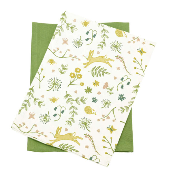 Walton & Co Kitchen Textiles Meadow Tea Towel Set of 2