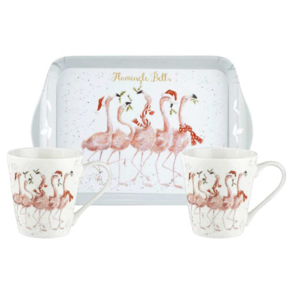Wrendale Mug & Tray Set Flamingbelles
