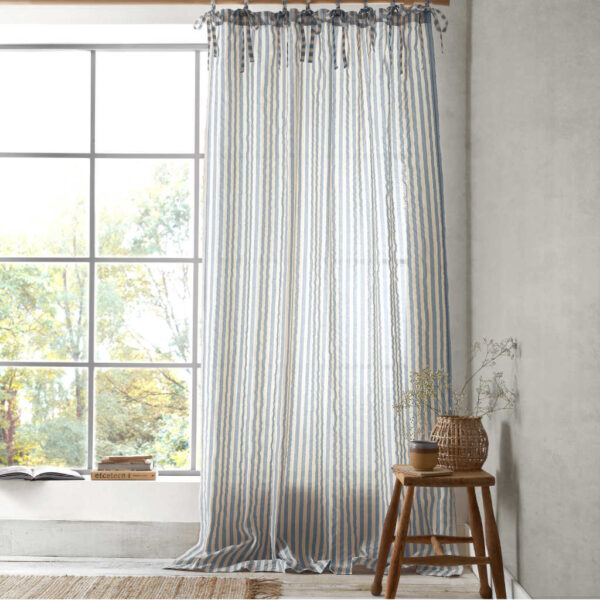 Pineapple Elephant Zanzibar Yarn Dyed Stripe Blue Voile Main Image