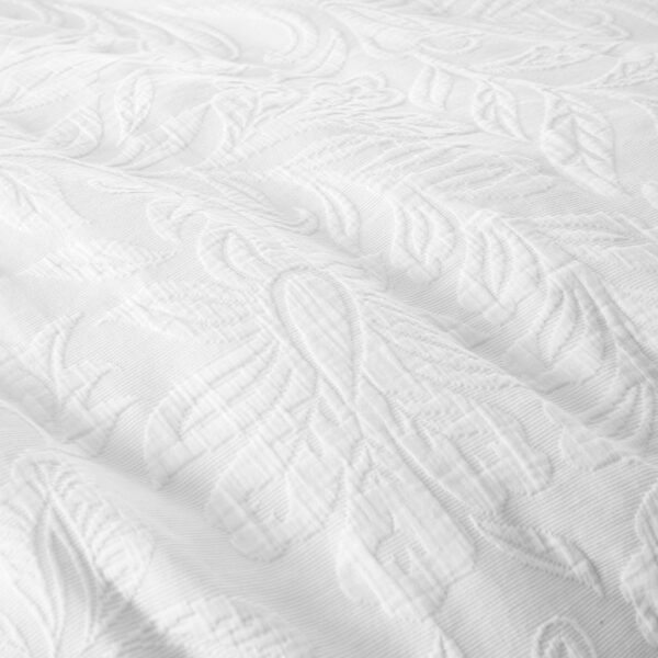 Bianca Fleur Matelasse Jacquard Bedding In White Detail Image