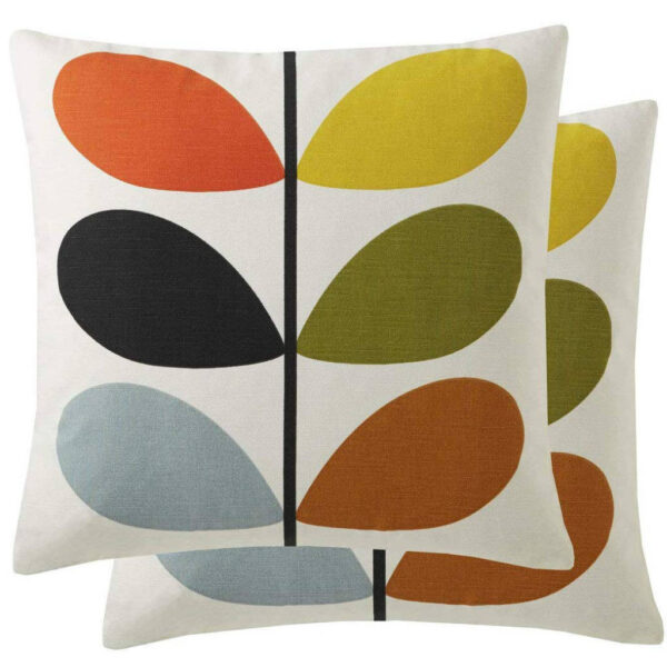 Orla Kiely Multi Stem Multi Cushion Showing the Reverse