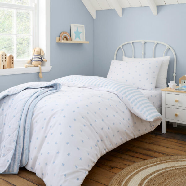 Bianca Mini Stars & Stripes Blue Bedding Main Image