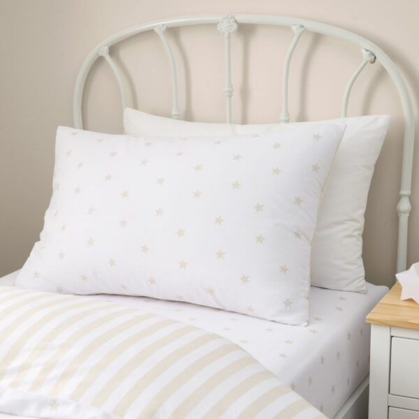 Bianca Mini Stars & Stripes Natural Bedding Pillowcase Image