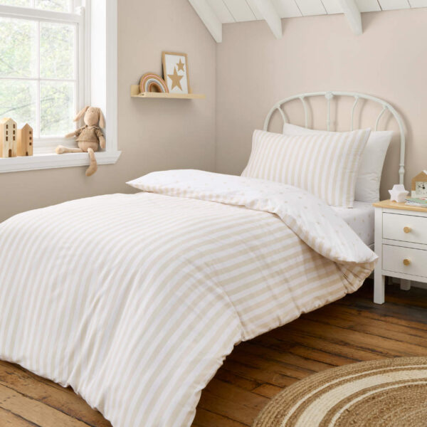 Bianca Mini Stars & Stripes Natural Bedding Reverse Image