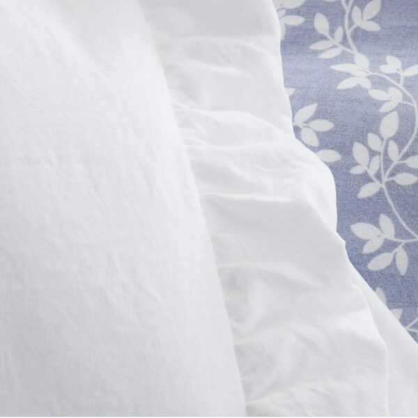 Bianca Soft Wash Frill Bedspread White Frill Detail Image