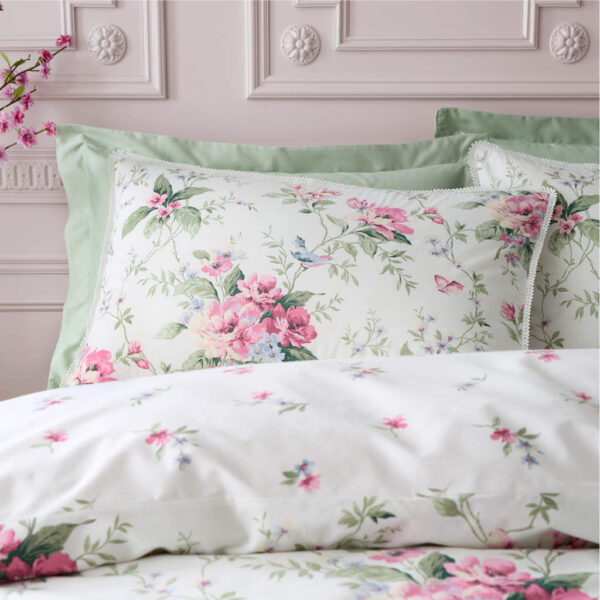 Bridgerton Penelope Floral Cream Bedding Pillowcase Image