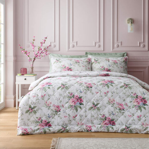Bridgerton Penelope Floral Cream Bedspread Main Image