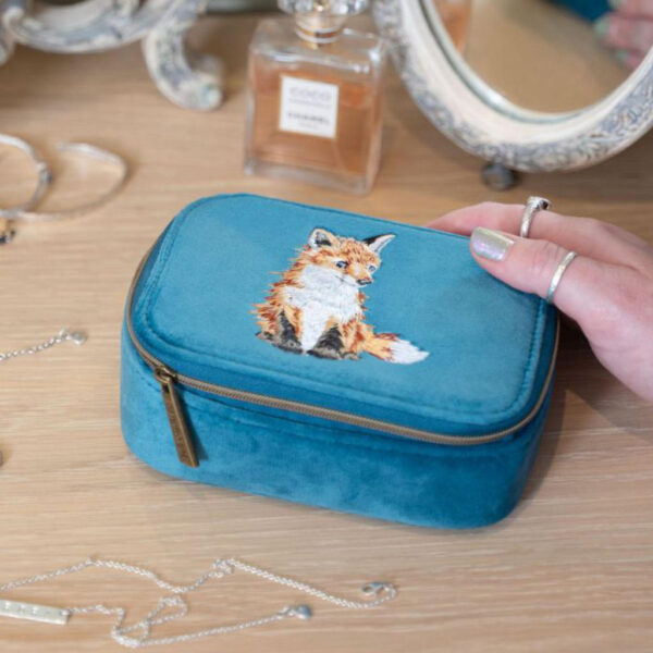 Wrendale Fox Embroidered Accessory Case Main Image