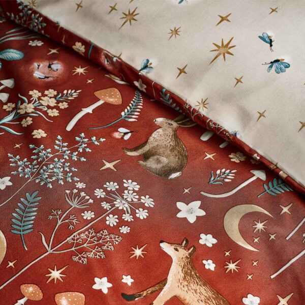 Lansfield Enchanted Twilight Burnt Orange Bedding Detail Image
