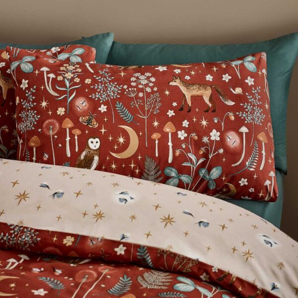 Lansfield Enchanted Twilight Burnt Orange Bedding Pillowcase Image