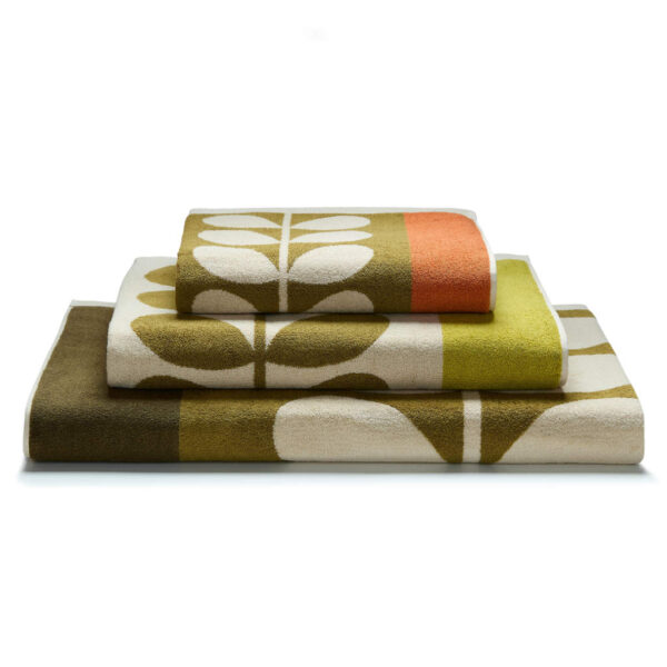 Orla Kiely Stem Check Hazel and Ochre Towel Bale