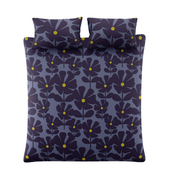 Orla Kiely Wildflower Indigo Bedding Overhead Image