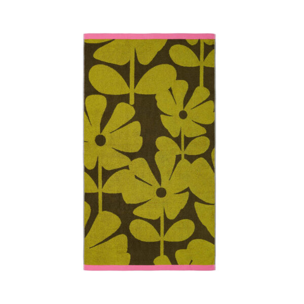 Orla Kiely Wildflower Yellow Ochre Towel