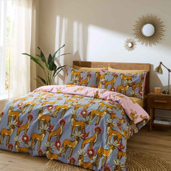 Untamed Cheetah Bedding Range in Grey By Their Nibs