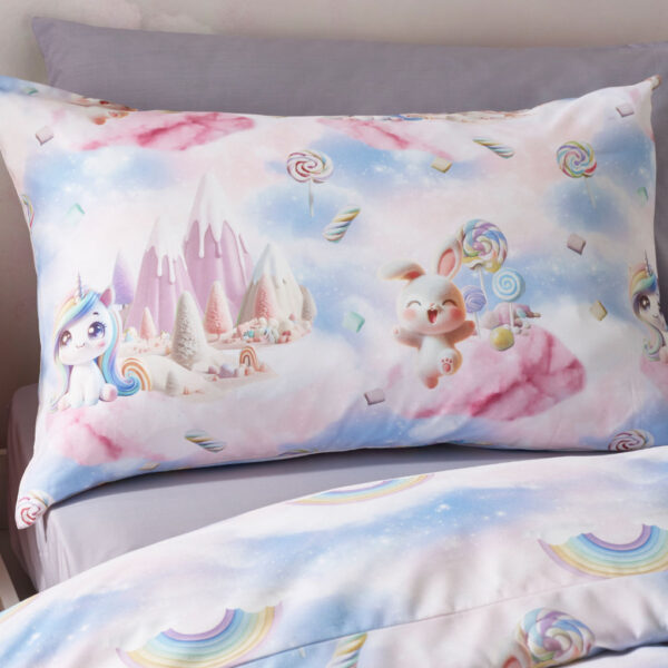 Candy Unicorn Children's Bedding Lansfield Pillowcase Image