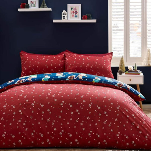Christmas Elves Navy Bedding Lansfield Reverse Image