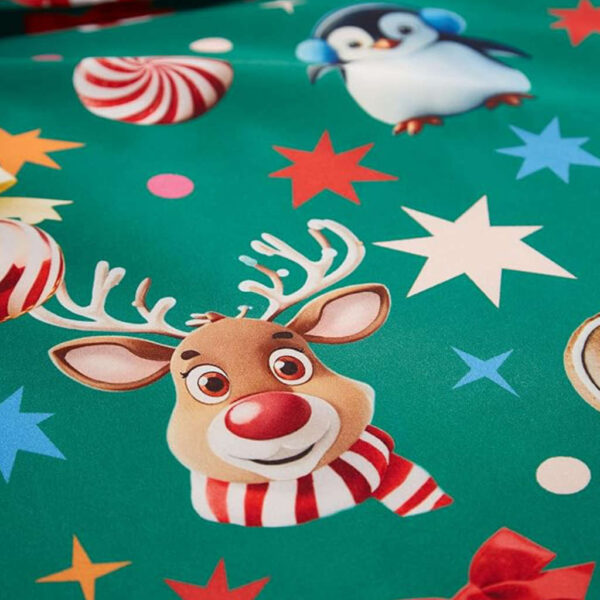 Christmas Icons Green Bedding Lansfield Detail Image