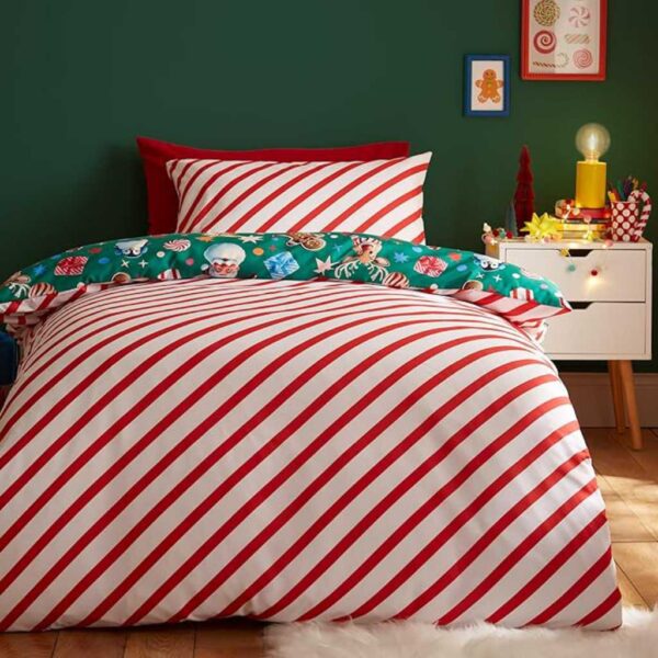 Christmas Icons Green Bedding Lansfield Reverse Image