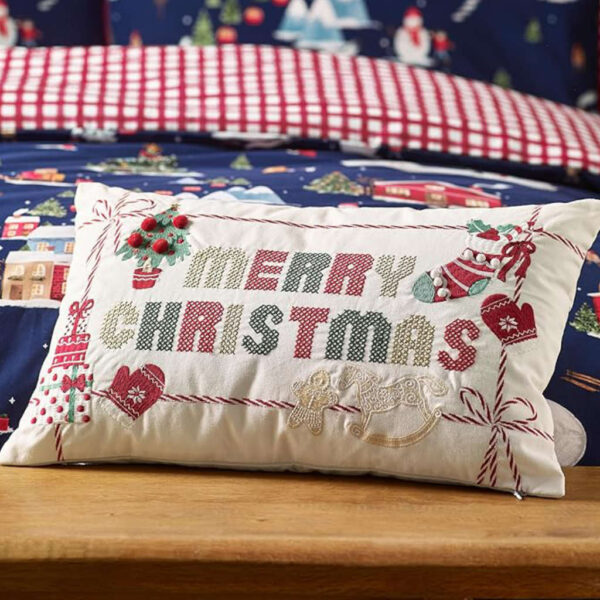 Merry Christmas Natural Cushion Lansfield Main Image